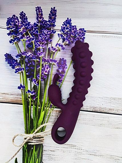 Вібратор-кролик зі стимулюючими кульками Kokos SMON No. 1, фіолетовий | Зображення 1