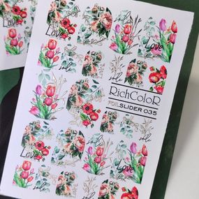 Фольгований слайдер RichColor 035 на водяній основі (6.5x9.5см)