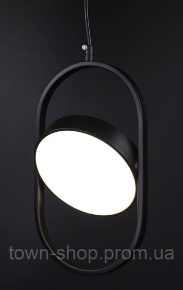 Люстра потолочная LED DE33C-bk Черный 40-240х10х18 см. | Зображення 7