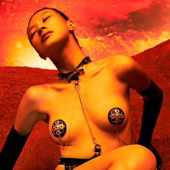 Нашийник-чокер з бантом Butterfly UPKO, італійська шкіра, позолота 24К Sex Aura | Зображення 3