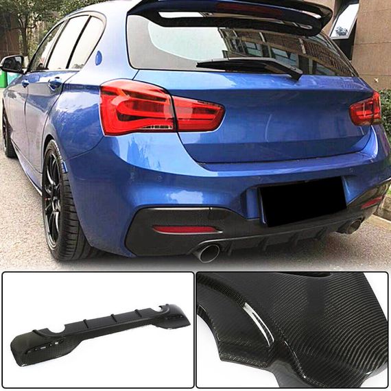 Дифузор заднього бампера (для M-Sport 2015-2019, Карбон) для BMW 1 серія F20/21 рр