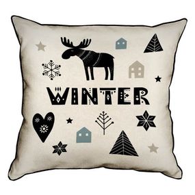 Подушка с мешковины Winter 45x45 см (45PHB_20NG003)