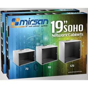 Шкаф настенный Mirsan SOHO 7U 19" 535x300, RAL 7035 (MR.SOH07U30DE.02) - Топ Продаж!