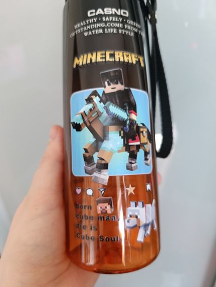Дитяча пляшка для води Casno «Minecraft» 560 мл персонаж на коні | Зображення 4