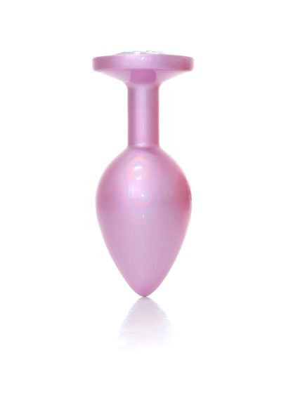 Анальна металева пробка Plug-Jewellery Pearl Pink PLUG- Clear M Sex Aura | Зображення 4