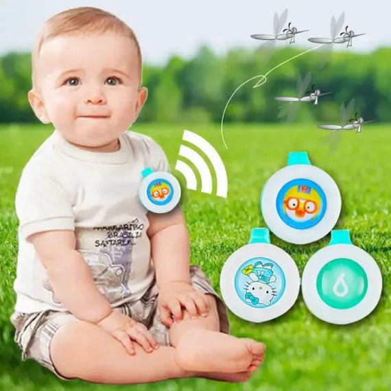 Клипса от комаров Bikit Guard c натуральными экстрактами с полиэтиленовой капсулой.