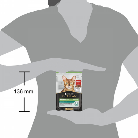 Вологий корм Purina PRO PLAN Sterilised Adult Adult Maintanance для дорослих стерилізованих котів, яловичина 86г | Зображення 2