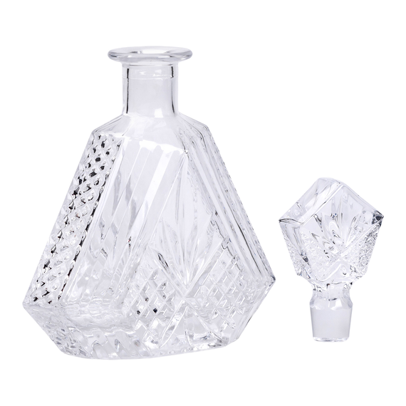 Декантер для віскі 1 літр 18×8×27 см із пробкою HP-19-37 | Зображення 3