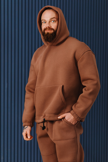 Костюм оверсайз зима преміумкоричневий S XL | Зображення 3