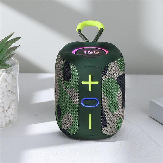 Портативна Bluetooth колонка TG658 8W з RGB підсвічуванням. PX-482 Колір: камуфляж