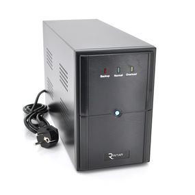 ДБЖ Ritar E-RTM1000 (600W) ELF-L, LED, AVR, 3st, 3xSCHUKO socket, 2x12V7Ah, metal Case  Q2 (405*195*285)  10 кг (340*120*190)