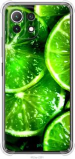 Чохол на Xiaomi Mi 11 Lite Зелені часточки лимона "852sp-2281-2448"