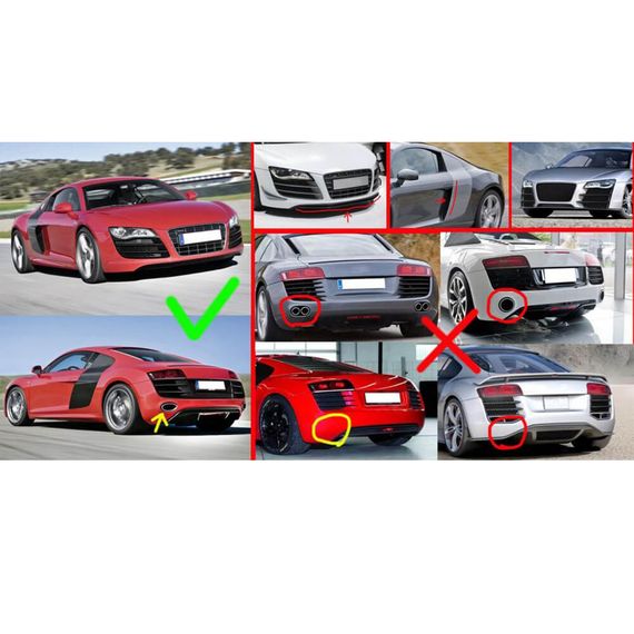 Дифузор заднього бампера (Карбон) для Ауди R8 2006-2015 рр | Зображення 6