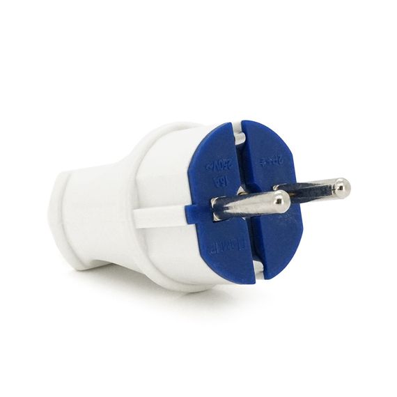 Вилка с заземлением 10/16А 250V A712,White,Q20
