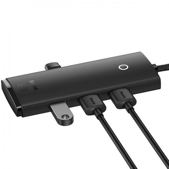 Перехідник HUB Baseus Lite Series 4in1 (Type-C to 4xUSB 3.0) 1m (WKQX03) Black | Зображення 4