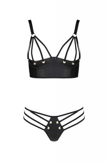 Комплект бра та трусики Passion Malwia Bikini Чорний 4XL/5XL | Зображення 2