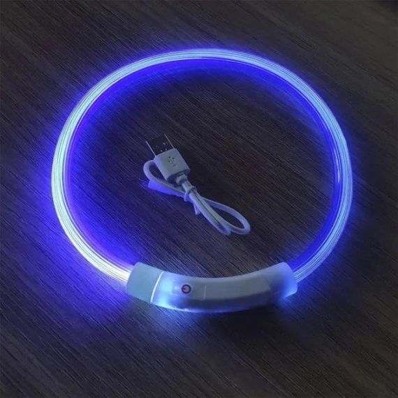 Светодиодный влагостойкий ошейник для собак USB USB Размер S-35 cm M-50 cm L-70 cm | Зображення 1