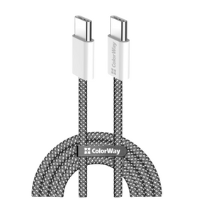 Кабель USB PD Type-C/Type-C ColorWay CW-CBPDCC061-BK 3,0A 60W 1м чорний