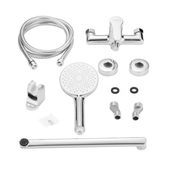 Смеситель латунный для ванны Lidz Astra 005 с поворотным изливом (c душевым гарнитуром) (k35) LDAST005CRM48088 Chrome | Зображення 8