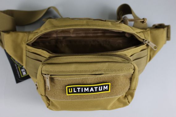 Поясна сумка ULTIMATUM RT-9000,Чоловіча  тактична нагрудна поясна сумка бананка Койот | Зображення 1