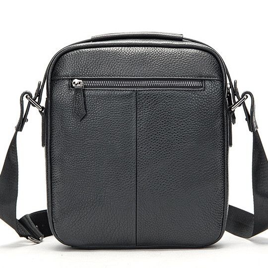 Кожаная мужская сумка через плечо черная Tiding Bag MN-284334 | Зображення 4