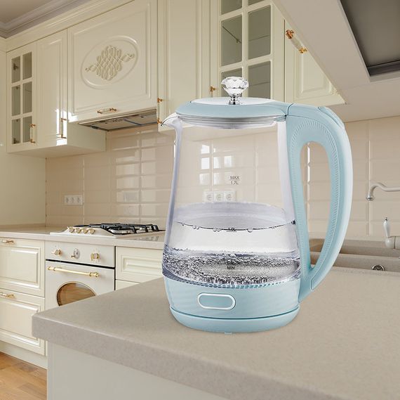Електрочайник скляний Maestro MR-052-BLUE, 1.7 л, 2200 Вт, з підсвіткою | Зображення 6