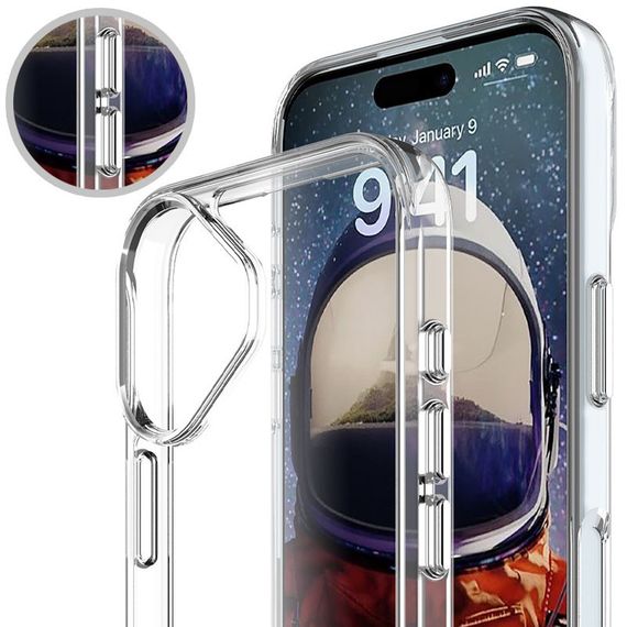 Чехол TPU Space Case transparent для Apple iPhone 16 (6.1") Прозрачный | Зображення 4