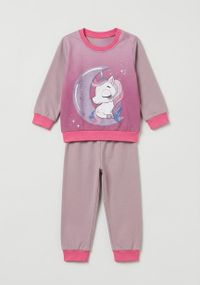 Дитяча тепла піжама для дівчинки Unicorn 86 см Бузкова (25100415)