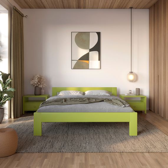 Двоспальне дерев&#039;яне ліжко Mebigrand Делі Лайм (S3050G70Y) 160х190 см (MBG-4001)