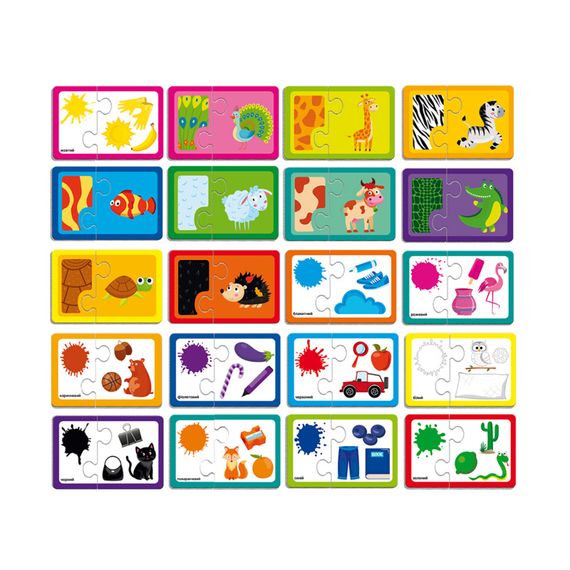 Пазли "Знайди пару. Кольори та забарвлення тварин" VT5003-02 Укр | Зображення 2