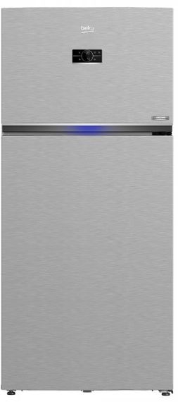 Холодильник з верхньою морозильною камерою Beko 187x83.2х76.2, 465л, 165л, 2двері, A++, SN-T, нержавіюча сталь (RDNE700E40XP)