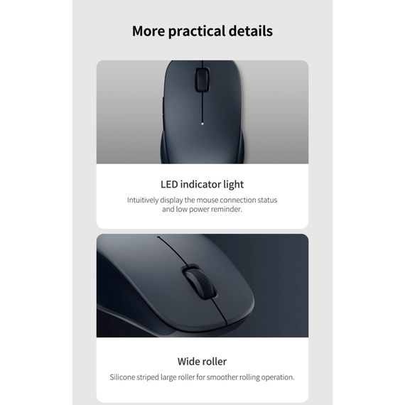 Мишка Xiaomi Dual-mode Wireless Mouse 2 Black (BHR8850GL) (1122318) | Зображення 7