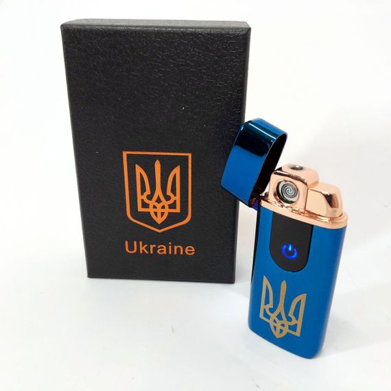 Електрична та газова запальничка Україна (з USB-зарядкою) HL-431. KV-419 Колір: синій | Зображення 7