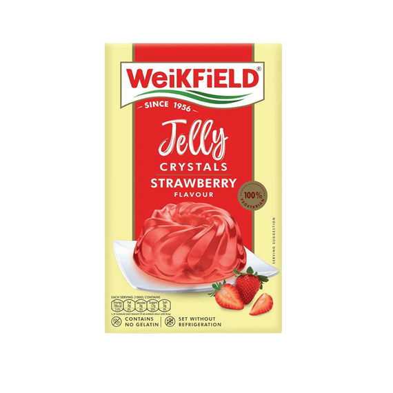Суміш для желе зі смаком Полуниці  Jelly Strawberry Powder 90г Weikfield 8901808000457