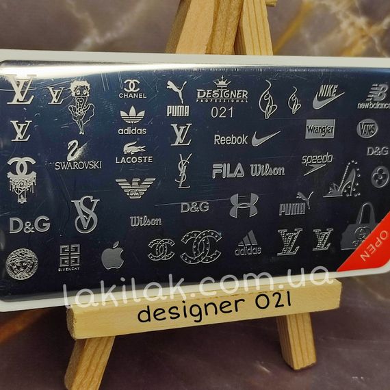 Пластина 021 для стемпінгу Designer Professional (12х6см)