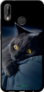 Чохол на Huawei P20 Lite Димчастий кіт "825b-1410-2448"