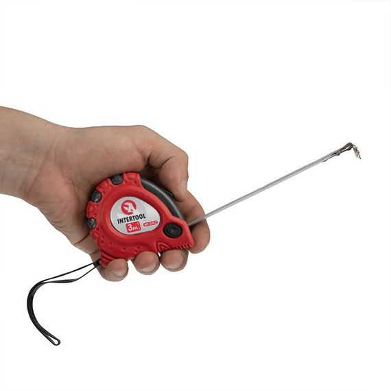 Рулетка з фіксатором 3 м "Супер Магніт" INTERTOOL MT-03031 | Зображення 2