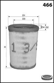 Фільтр повітряний CITRO8197N XSARA, PEUGEOT 306, MECAFILTER (EL3641)