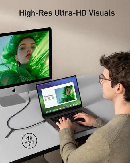 Кабель Anker USB-C to USB-C - 0.9m 240W 20 Gbps 4K Video Tranfer Bio-Nylon Black | Зображення 4