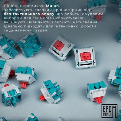 Клавиатура Epomaker Shadow-S TKL Mulan Switch Hot-Swap LCD Screen RGB Wireless/Bluetooth/USB UA White (SHS-W-M) | Зображення 2