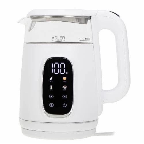 Електрочайник Adler AD 1305 white silver 1.7 л білий