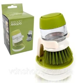 Щітка для миття посуду з дозатором для миючого засобу Soap Brush
