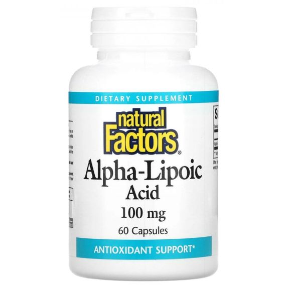 Альфа-ліпоєва кислота Natural Factors Alpha-Lipoic Acid 100 mg 60 Caps