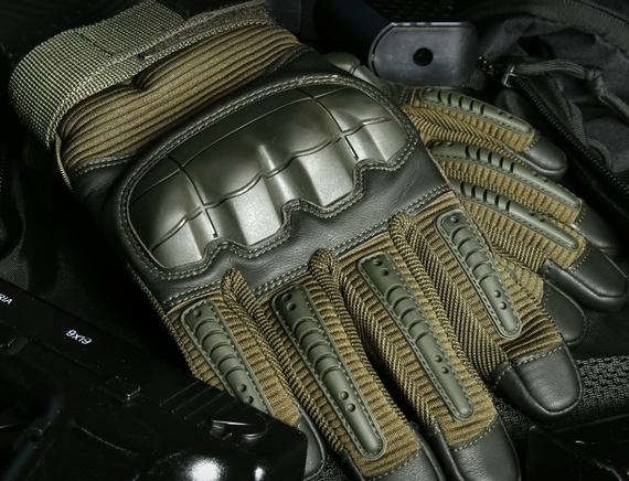 Перчатки тактические Primo Profi полнопалые, сенсорные, размер L - Army Green | Зображення 6