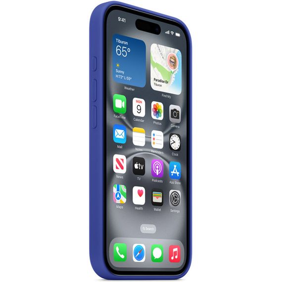 Чехол Silicone case (AAA) full with Magsafe and Animation для Apple iPhone 16 Pro Max (6.9") Ultramarine | Зображення 3
