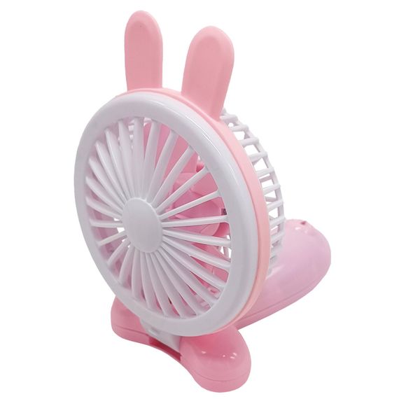 Вентилятор ручной портативный "Зайчик" VNTR-002-3  Розовый