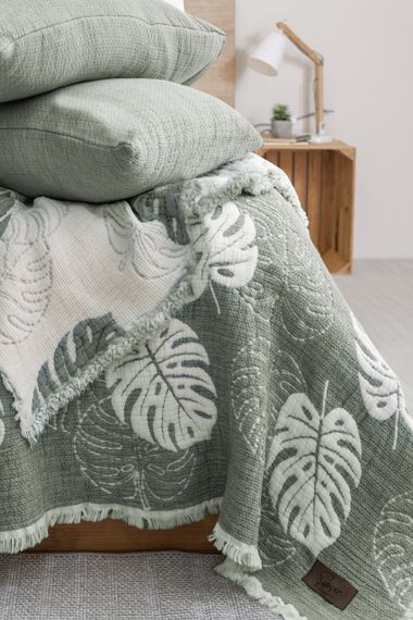 Муслінове покривало Saheser Forest 240 х 260 см. Yesil | Зображення 1