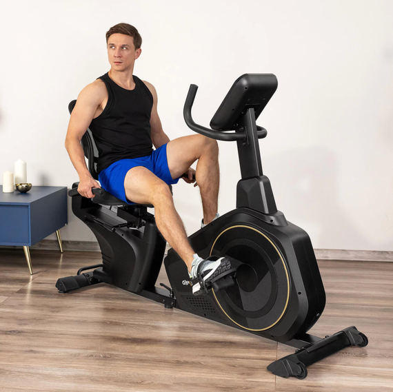 Горизонтальний велотренажер Gymtek XBR6000 електромагнітний золотистий | Зображення 9