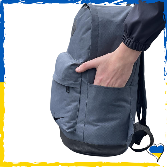 Рюкзак Nike. Дно екошкіра. Рюкзак Найк сірий. Унісекс рюкзак, вмісткий | Зображення 2