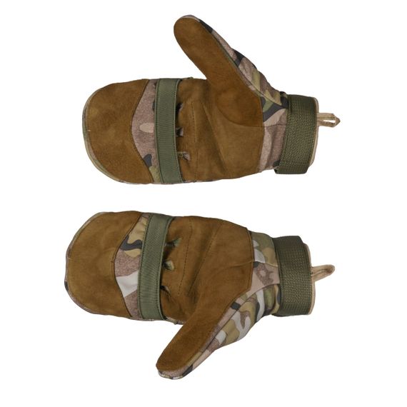 Тактичні утепленні зимові рукавиці Softshell мультикам L | Зображення 4